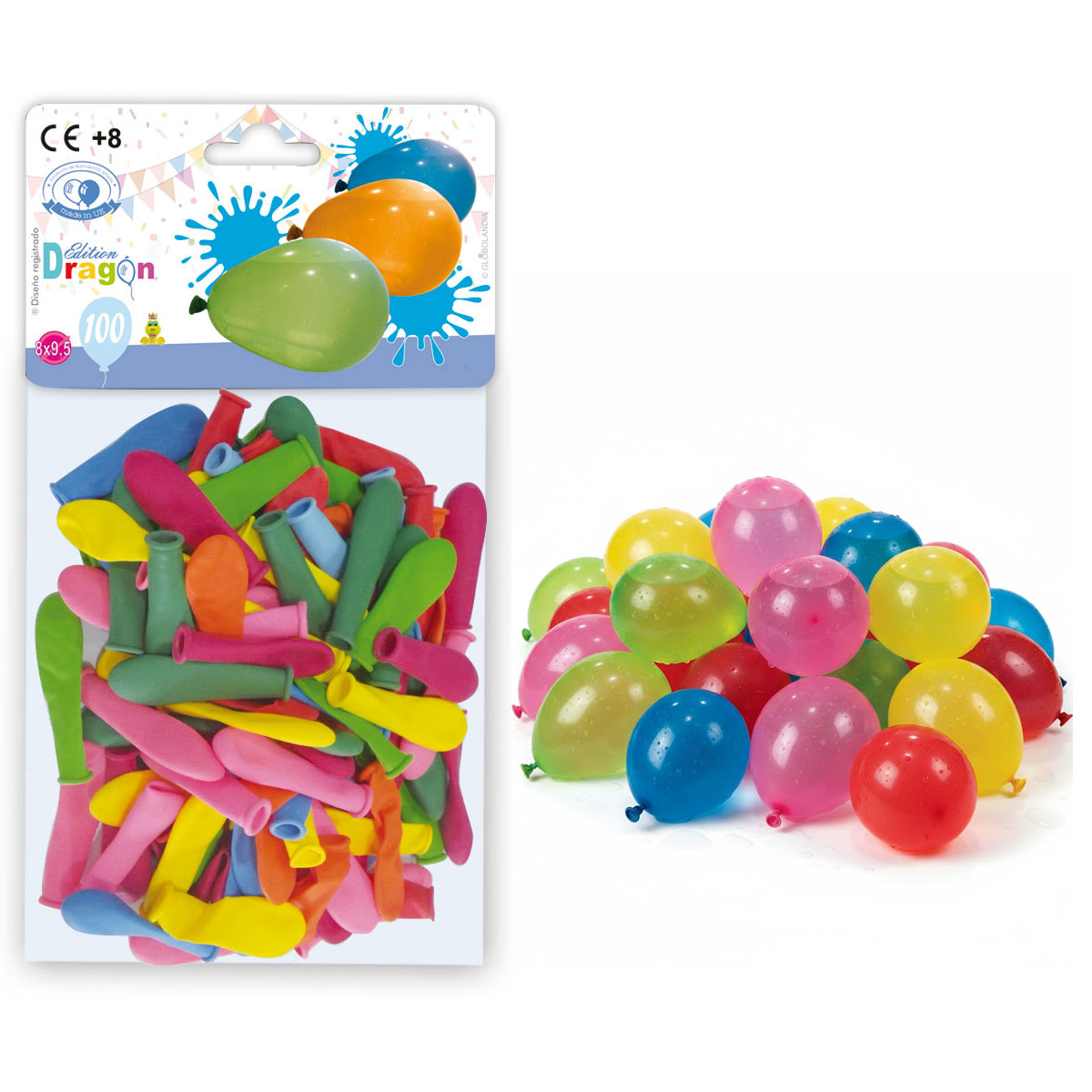 Globos de agua mini surtido de colores — bolsa 100 uds (3")
