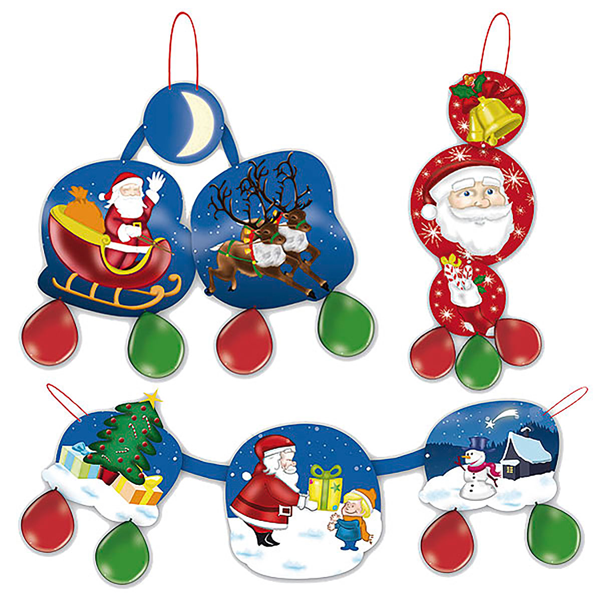 Kit decoración de Navidad en papel con guirnaldas