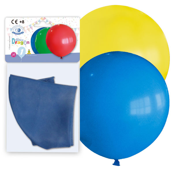 Globo gigante liso tamaño 200 en solapa Edition Dragon, colores surtidos