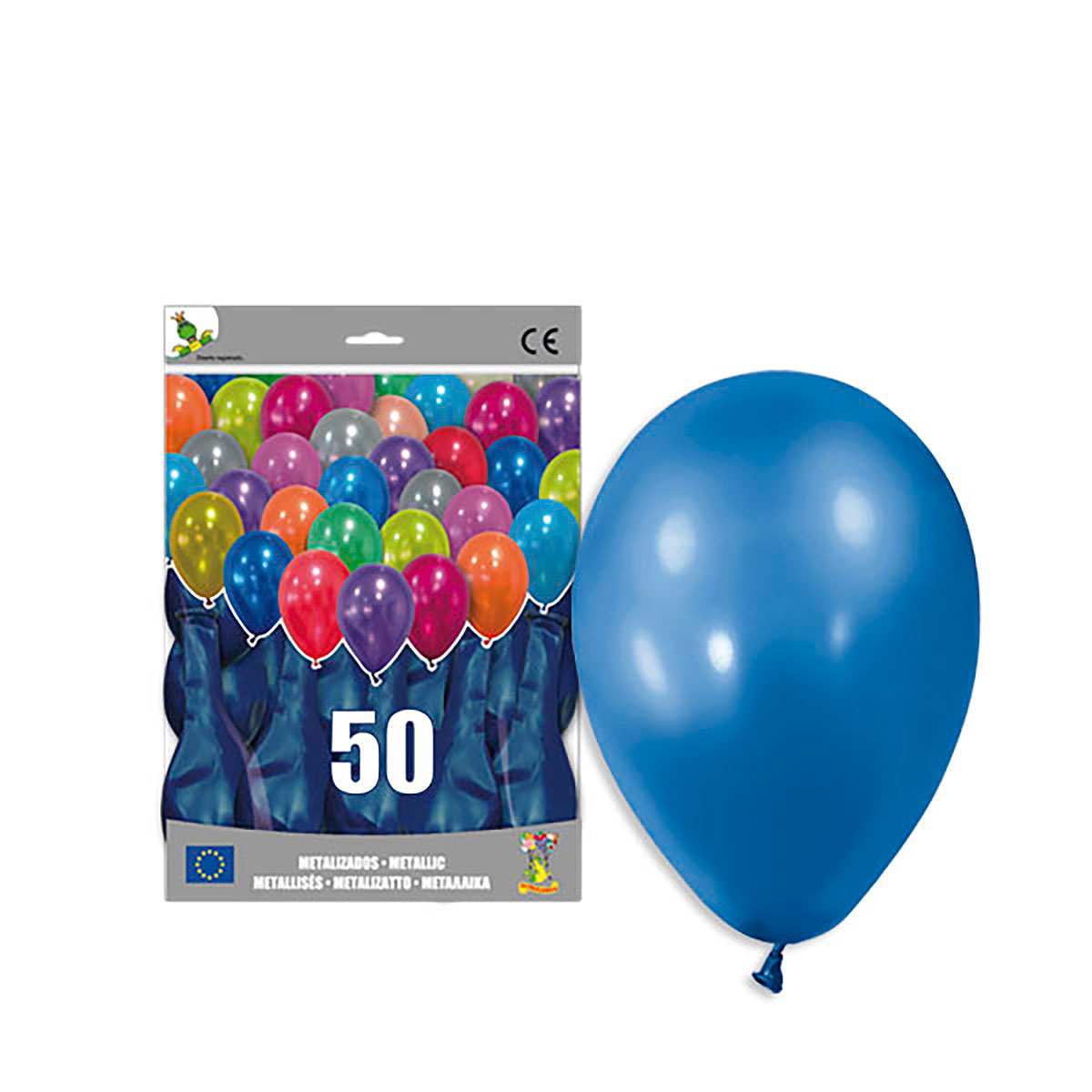 Globo metalizado 12" azul oscuro - Bolsa 50 unidades