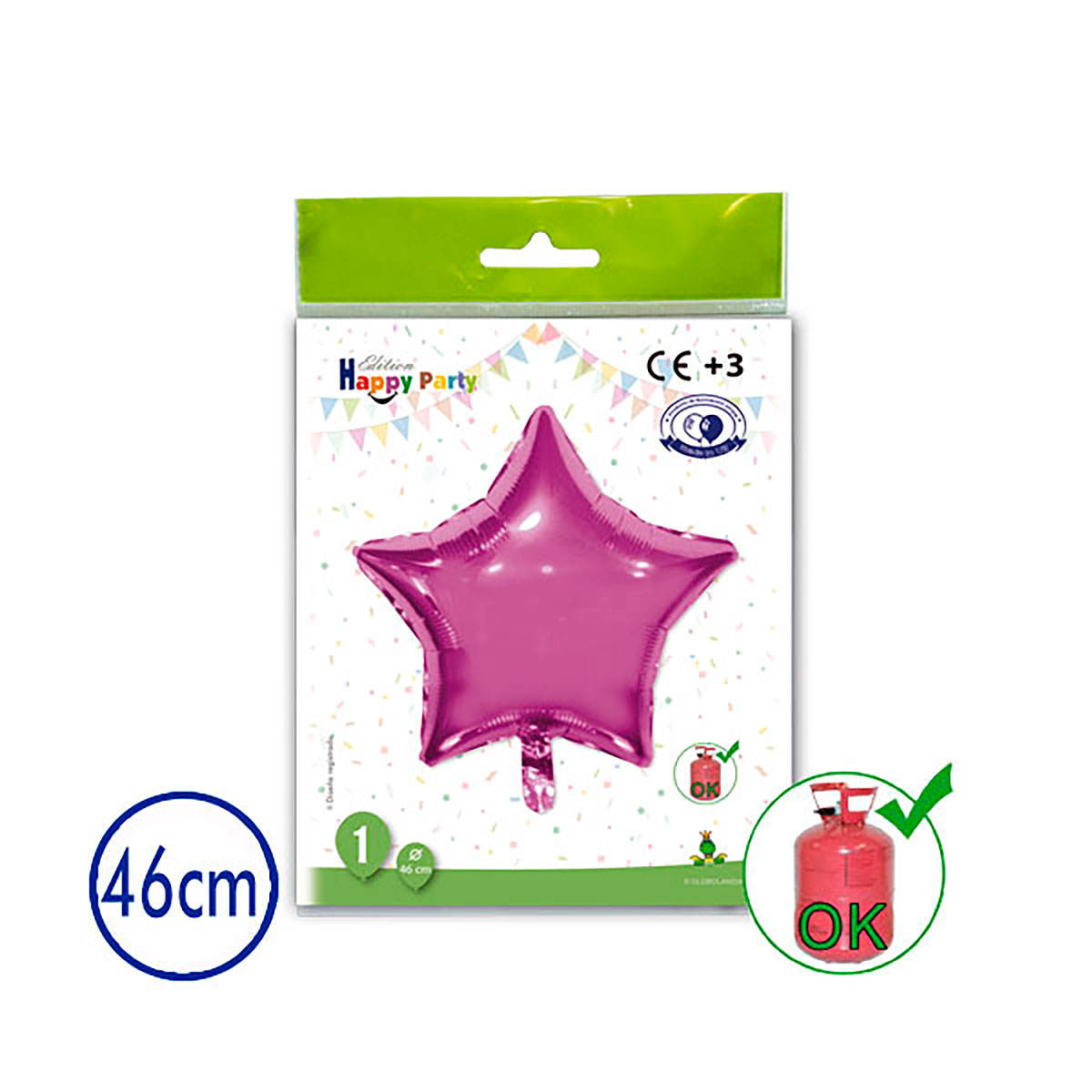 Globo Estrella Rosa 46cm