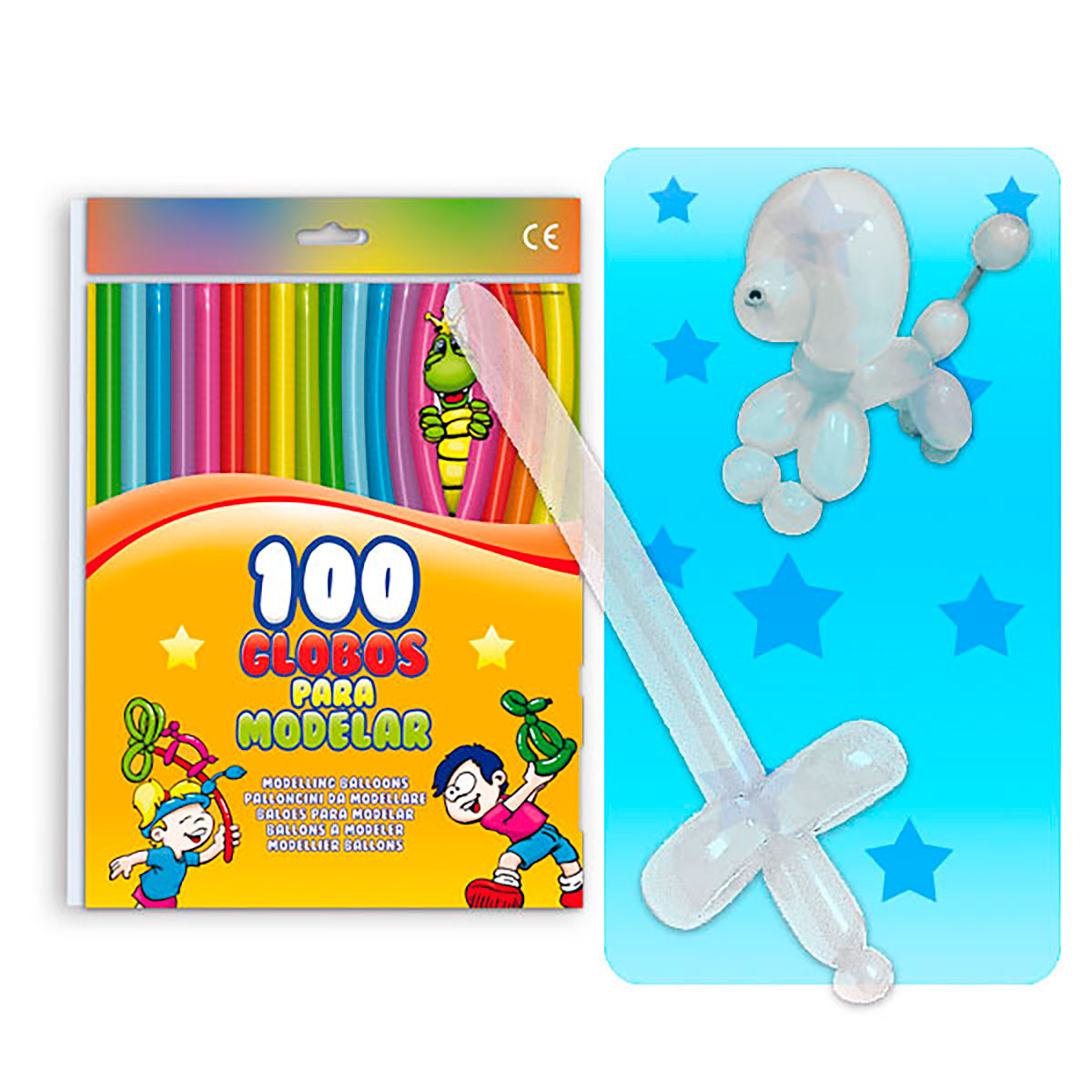 Globos para modelar mix de colores, bolsa de 100