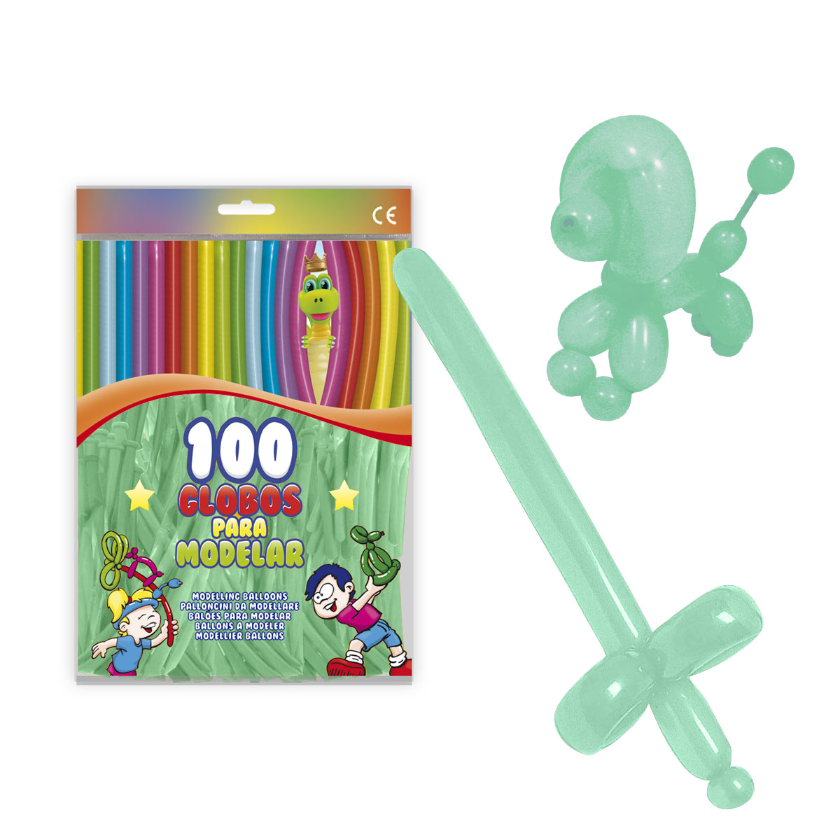 Globo de Modelar Verde Menta - Bolsa 100