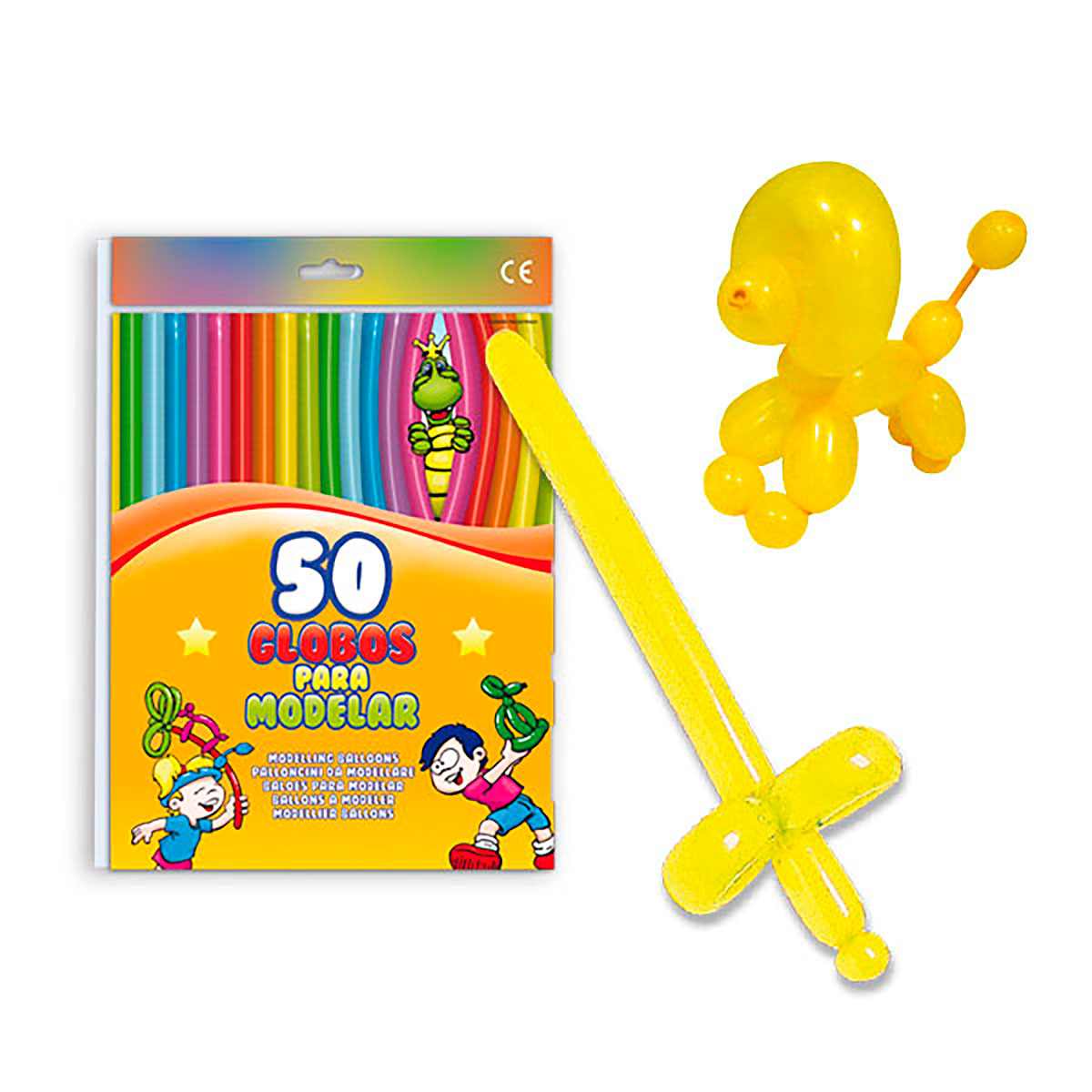 Globos para Modelar 34 Amarillo - Bolsa de 50