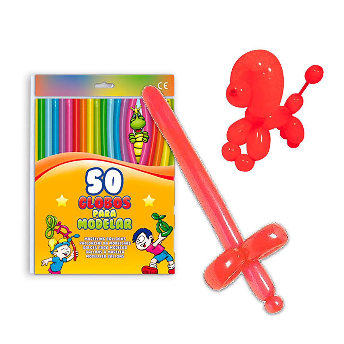 Globos para Modelar Rojo - Bolsa de 50