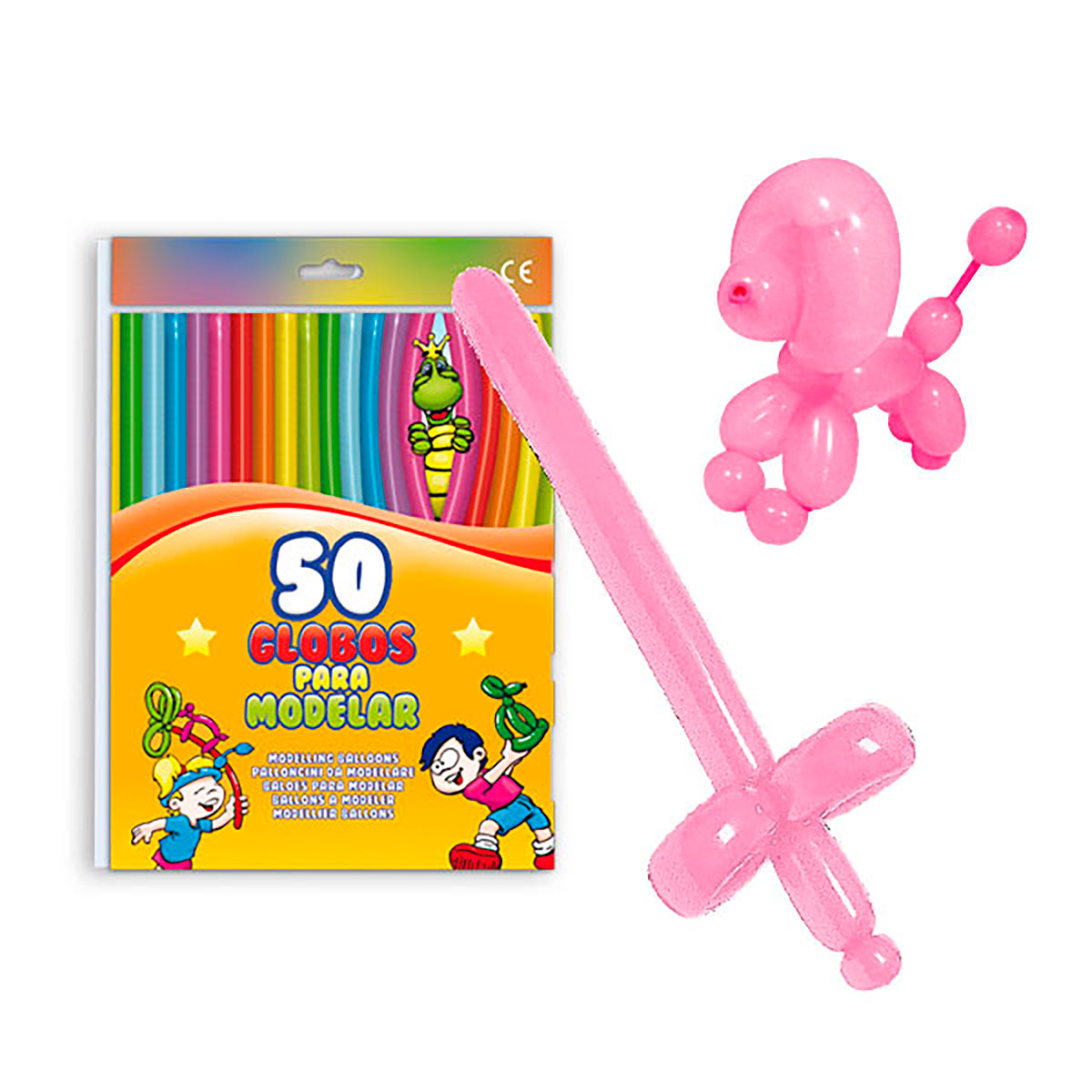 Globos para modelar rosa - Bolsa de 50