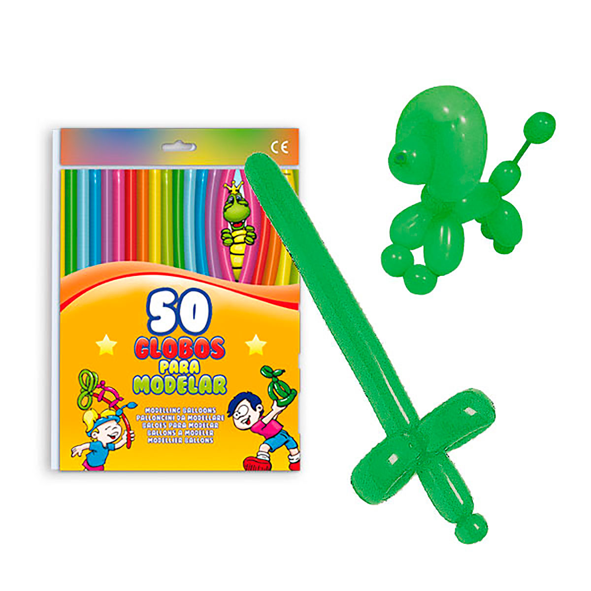 Globo de modelar 260 verde - Bolsa 50
