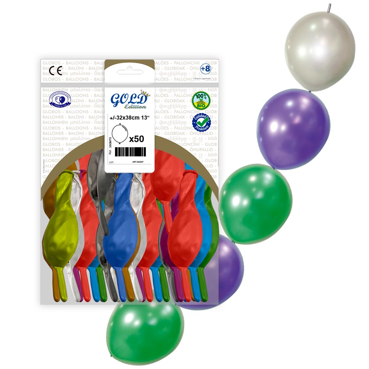 Globos Guirnalda 32x38 cm Mix - Bolsa 50