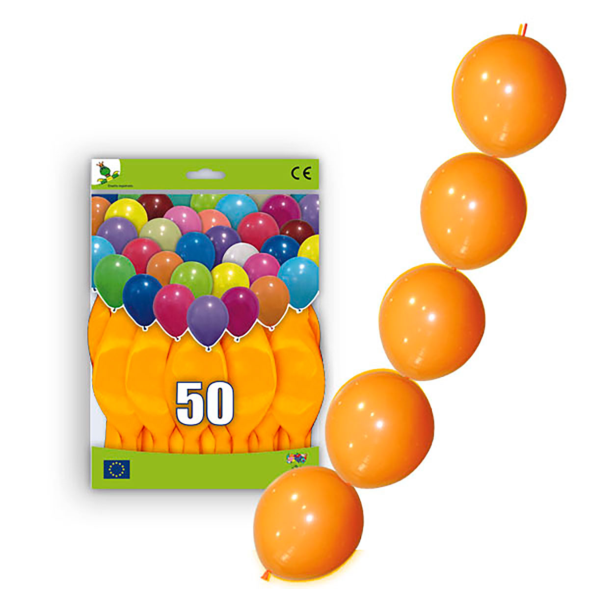Globos guirnalda naranja 36 cm – Bolsa 50