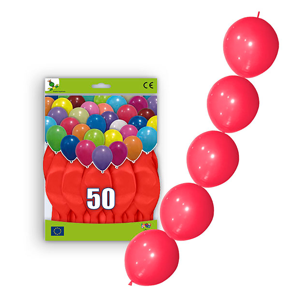 Globo Guirnalda Liso 36 cm Rojo · Bolsa 50 unidades