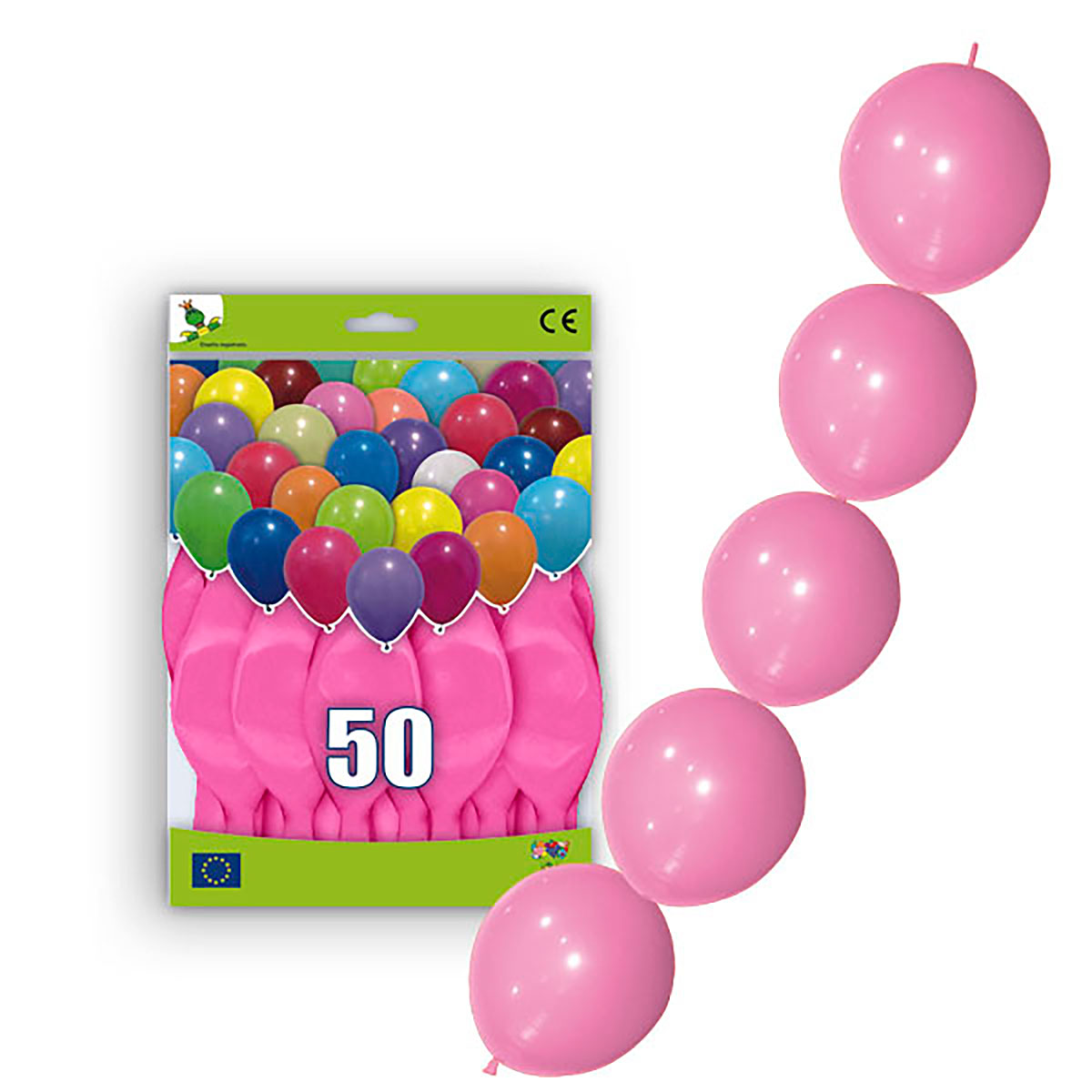 Globos guirnalda rosa tamaño 36 – bolsa de 50