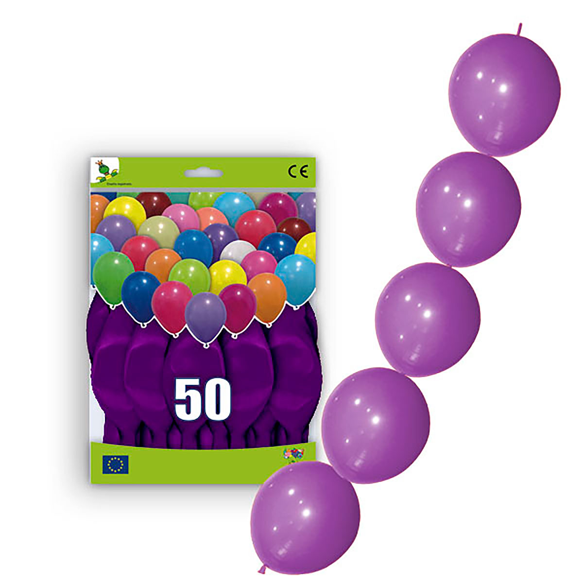 Globos guirnalda lila tamaño 36 - Bolsa 50 unidades