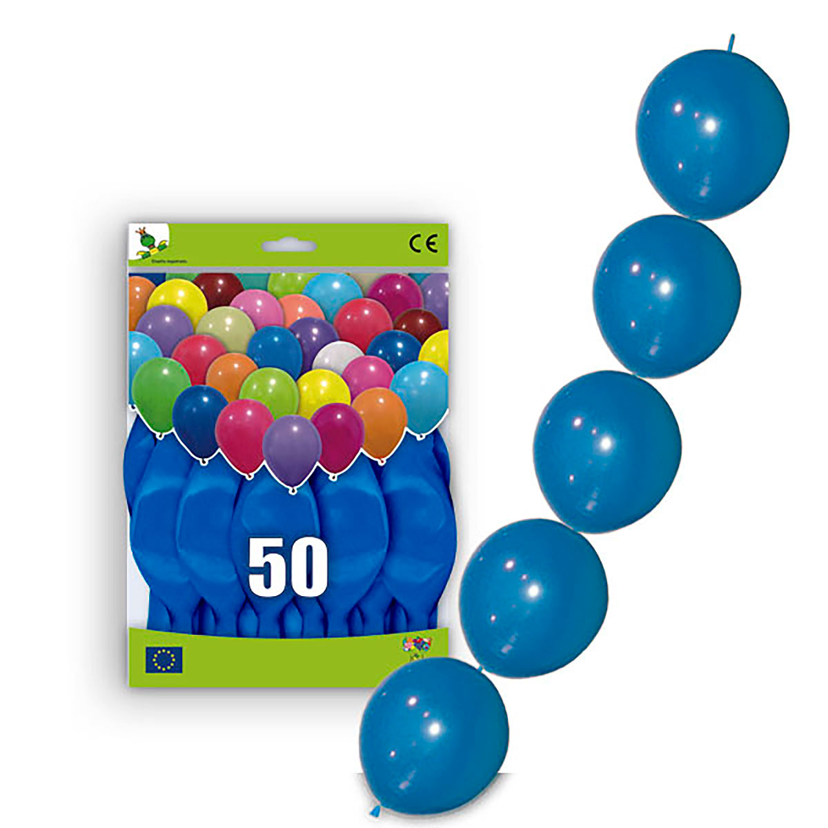 Globo guirnalda 36 cm azul – Bolsa 50 unidades