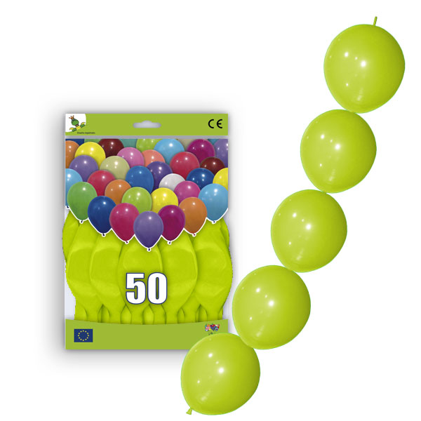 Globos guirnalda 36 cm verde - bolsa de 50