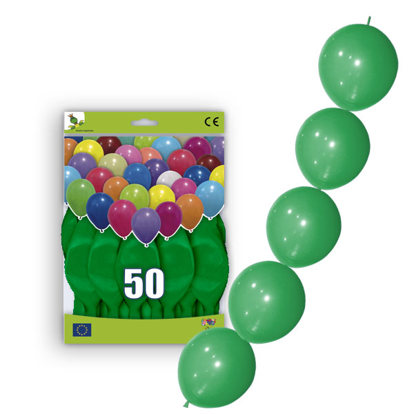Globos Guirnalda 36 cm Verde · Bolsa 50