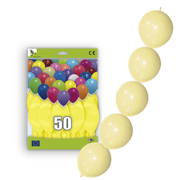 Globos guirnalda 36 cm amarillo pastel (bolsa 50)