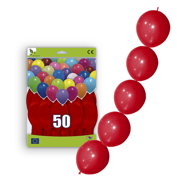 Globos guirnalda látex rojo 36 - Bolsa 50 unidades