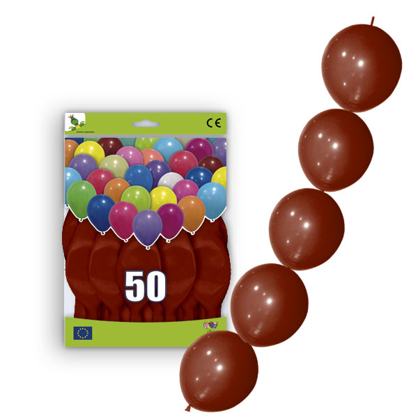 Globo Guirnalda Link Redondo 36 cm Marrón - Bolsa 50