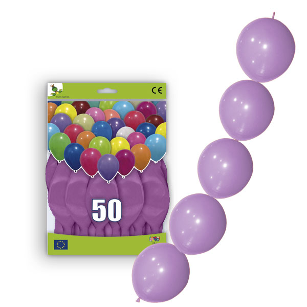 Globos guirnalda lavanda 36, bolsa de 50