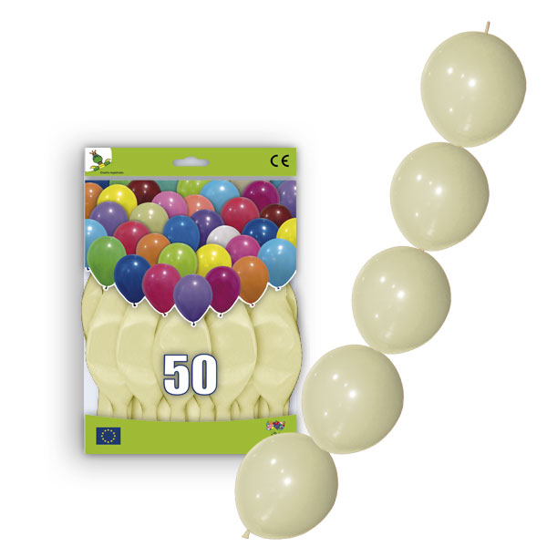 Globo guirnalda 36 cm marfil pastel – Bolsa 50 unidades