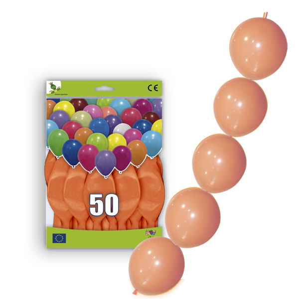 Globos guirnalda 36 cm salmón (bolsa de 50)
