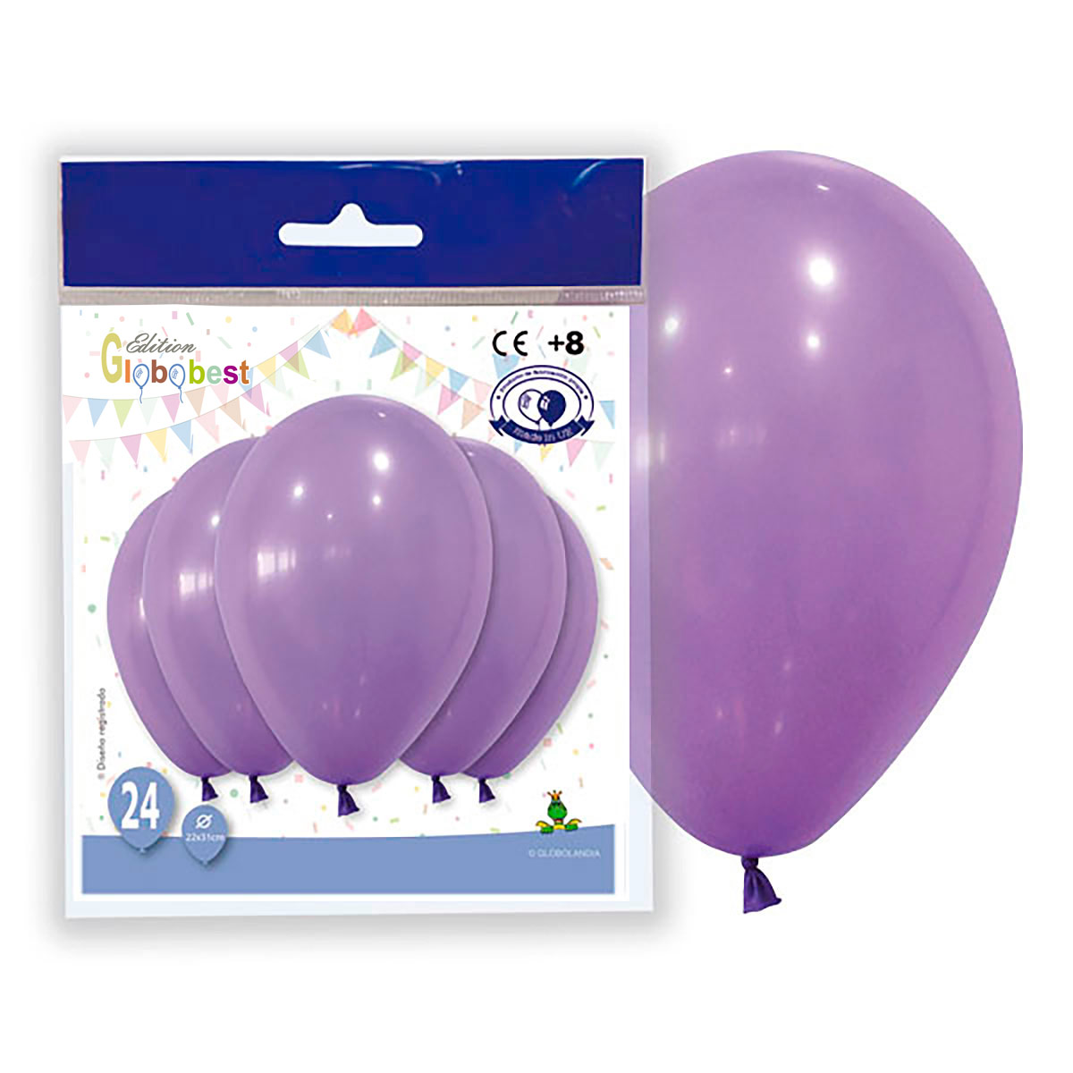Globos de látex lila pastel 10" (bolsa de 24)