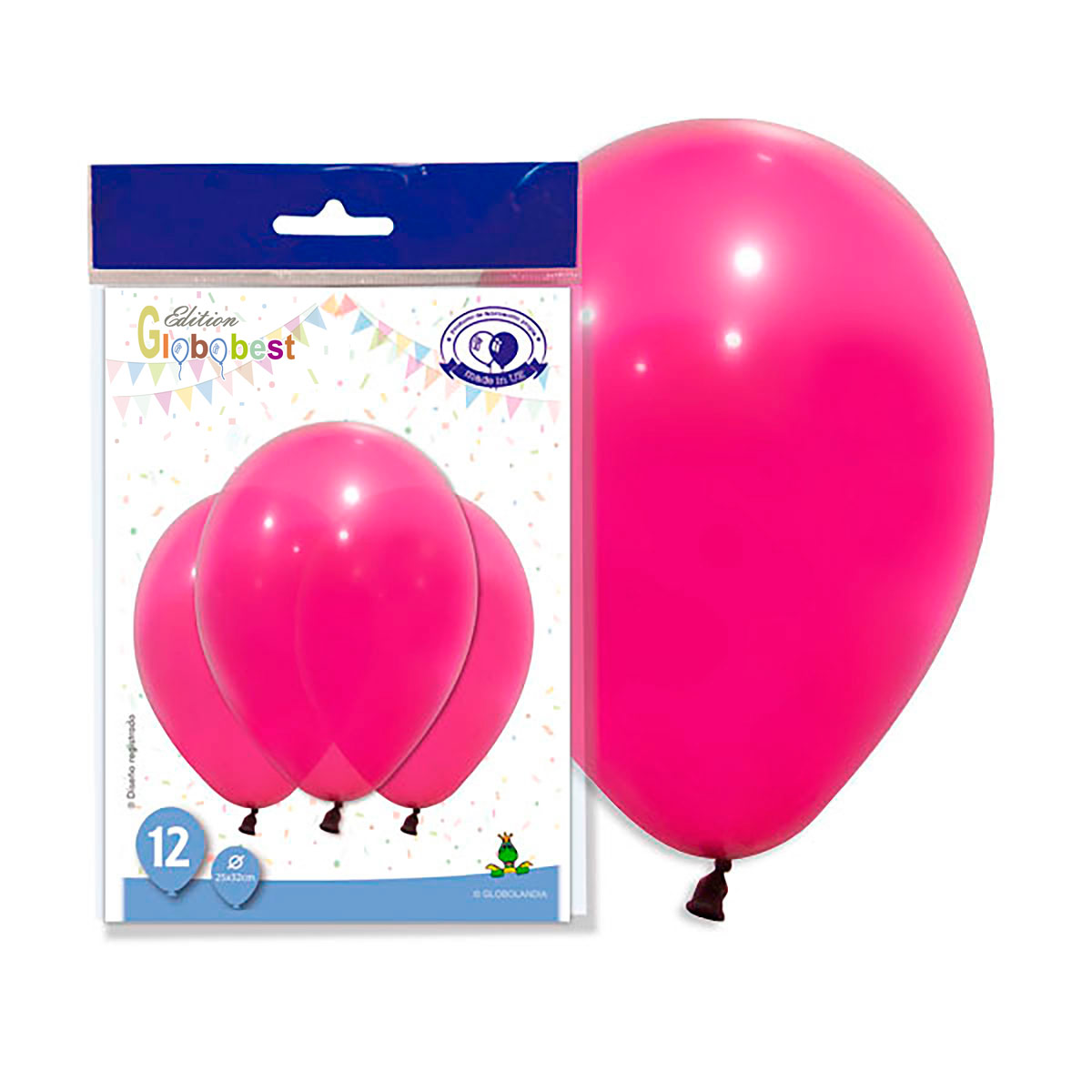 Globos látex 11" burdeos gama GP lisos - Bolsa 12 uds