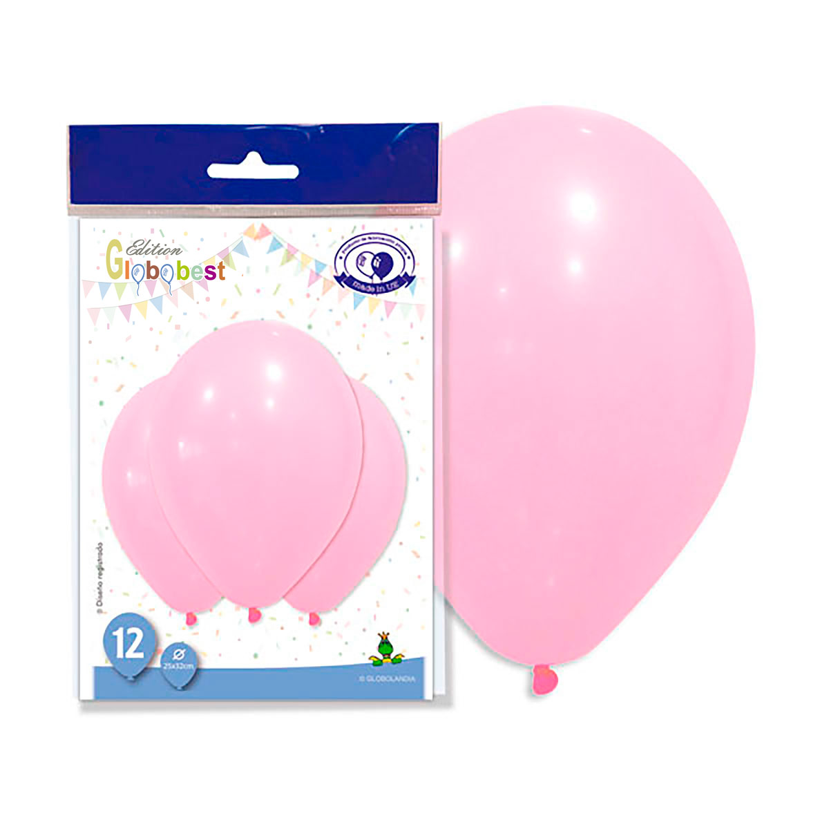 Globos de látex 11" rosa pastel - bolsa de 12