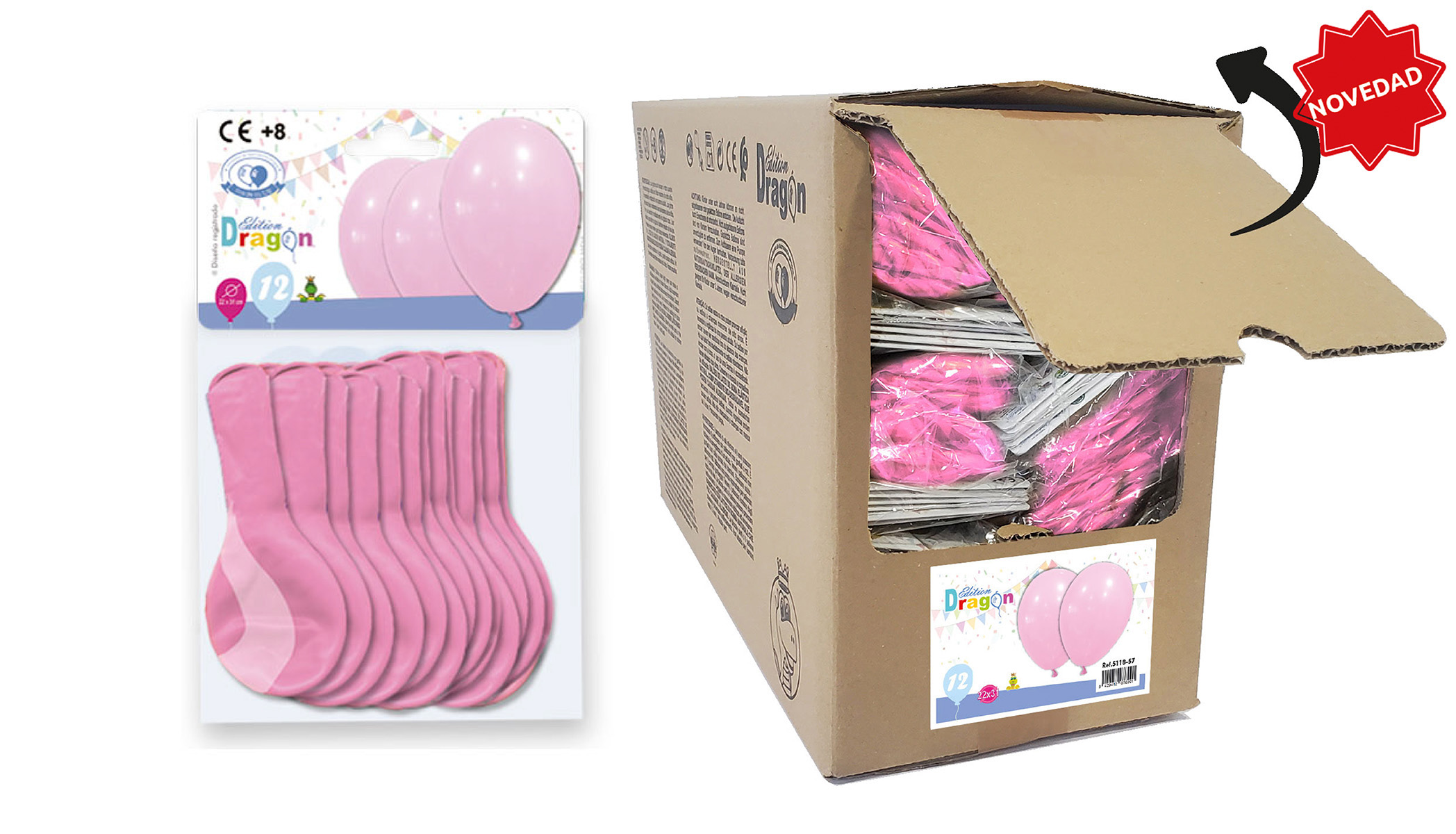 Pastel Latex Balloons 10" Plain - Bag of 12 (Display Box)