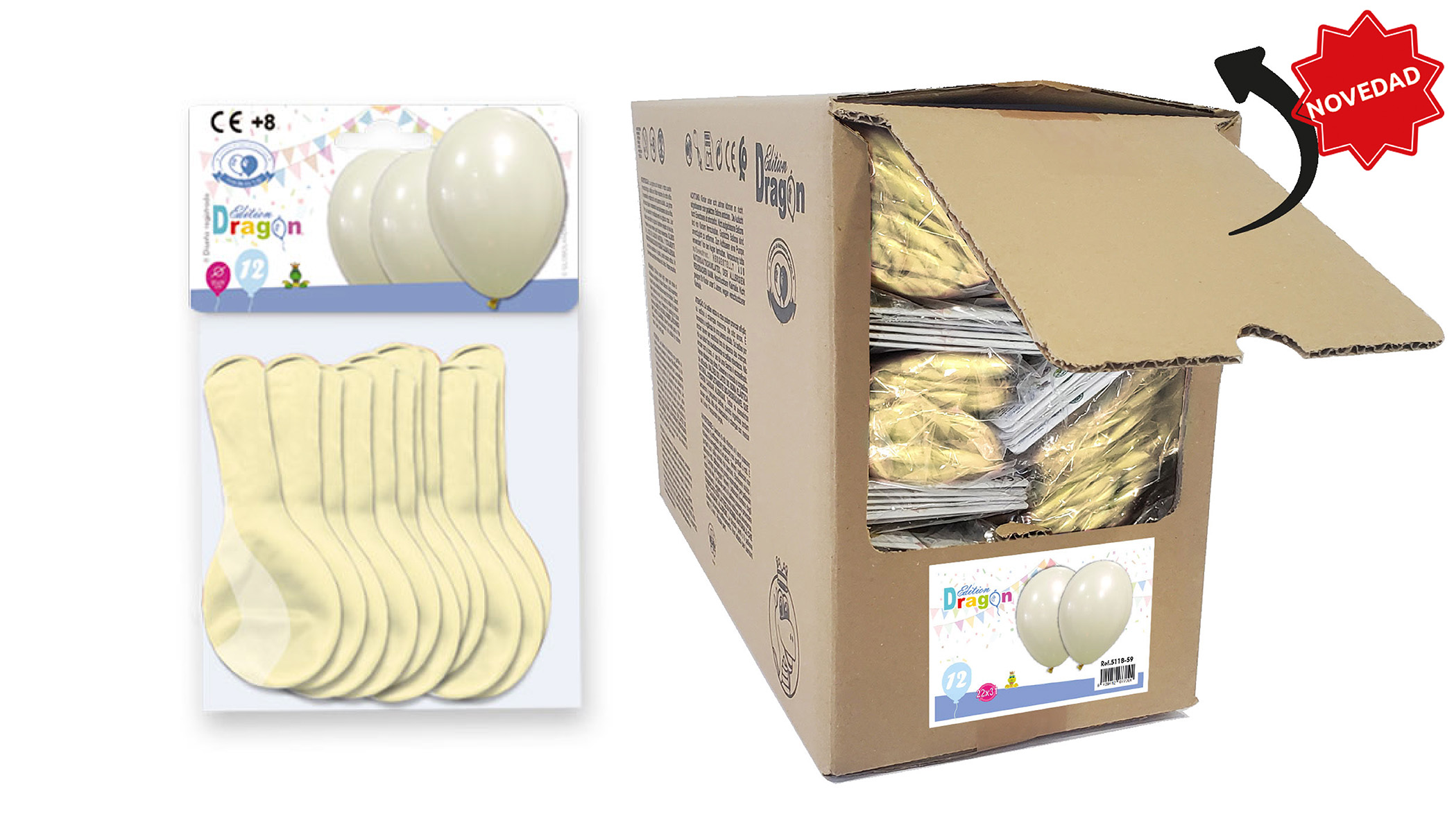 Globos látex pastel 10" lisos - bolsa de 12