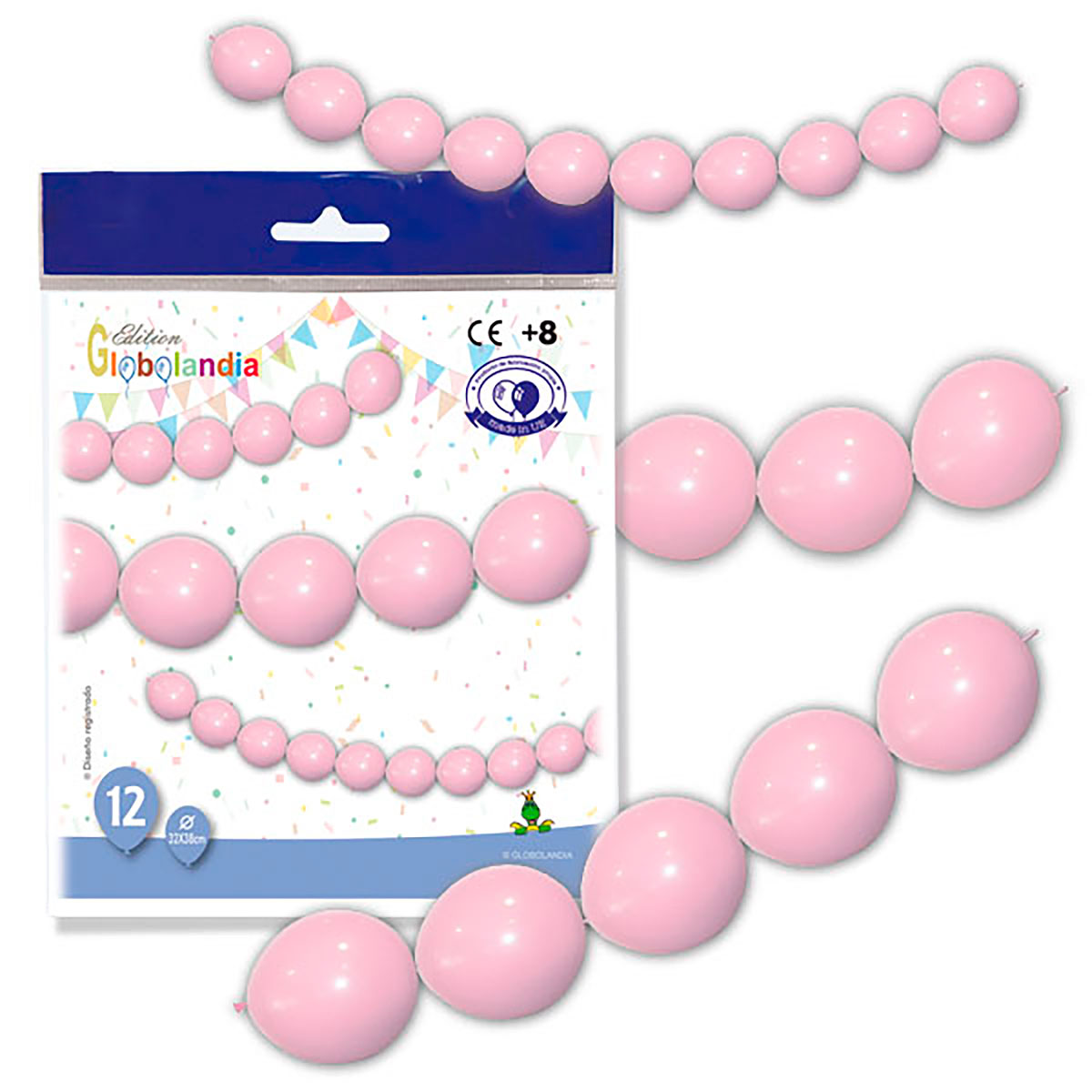 Guirnalda de globos link pastel 32x36 cm - Bolsa 12 uds