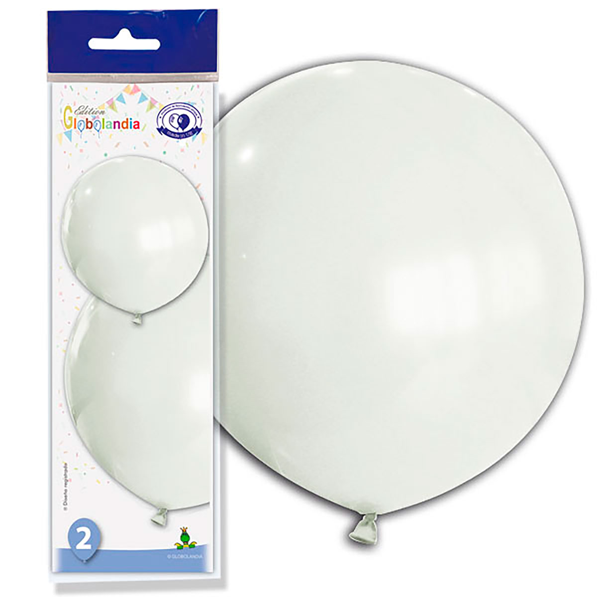 Globo gigante blanco liso 180 GP - Bolsa de 2 unidades