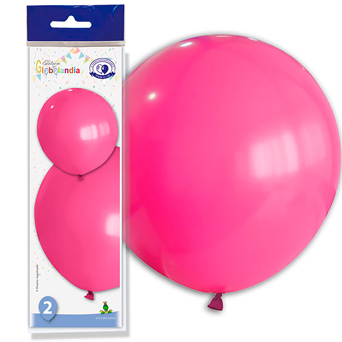Globo gigante liso fucsia 180 GP (bolsa de 2)