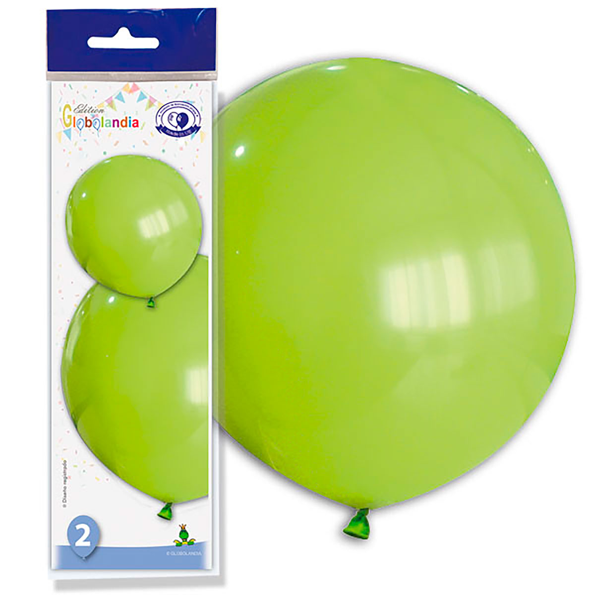 Globo gigante liso verde pistacho 180 GP (bolsa de 2)