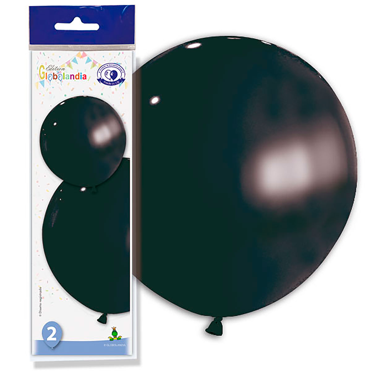 Globo Gigante Negro 180 GP Liso - Bolsa 2 unidades