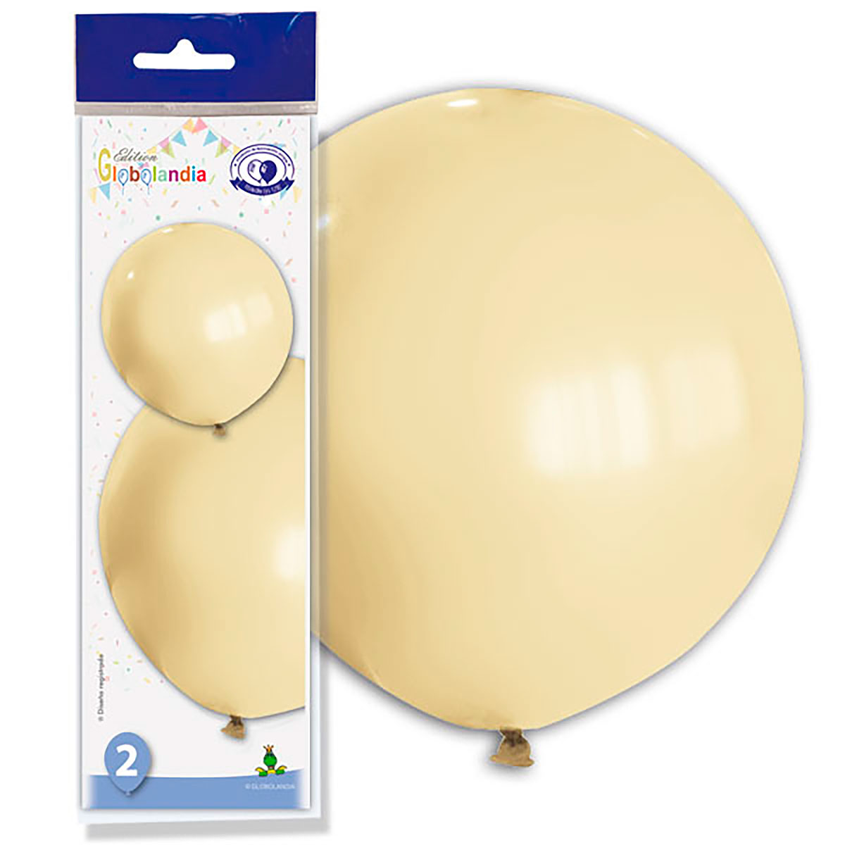 Globo gigante liso marfil 180 - Bolsa de 2 unidades