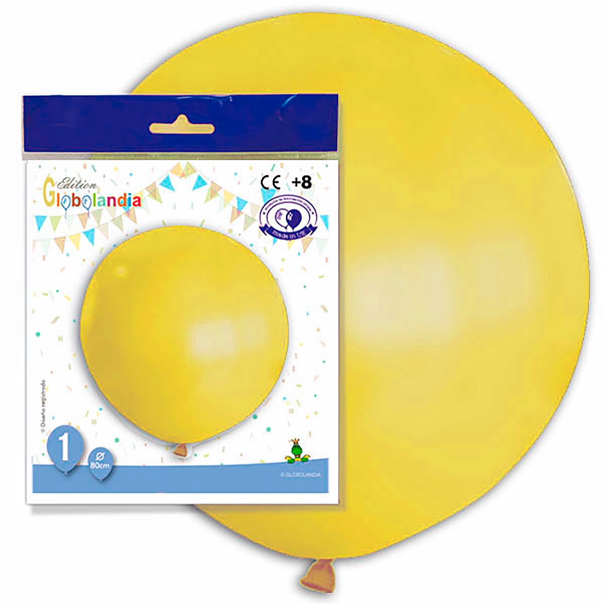 Globo gigante liso amarillo Ø 80 cm - Bolsa de 1