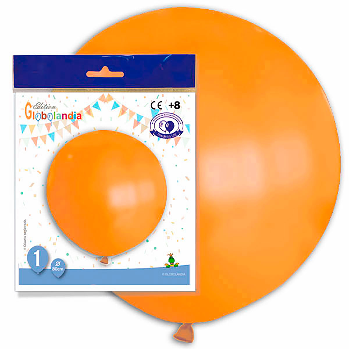 Globo gigante naranja 80 cm - Bolsa de 1 unidad