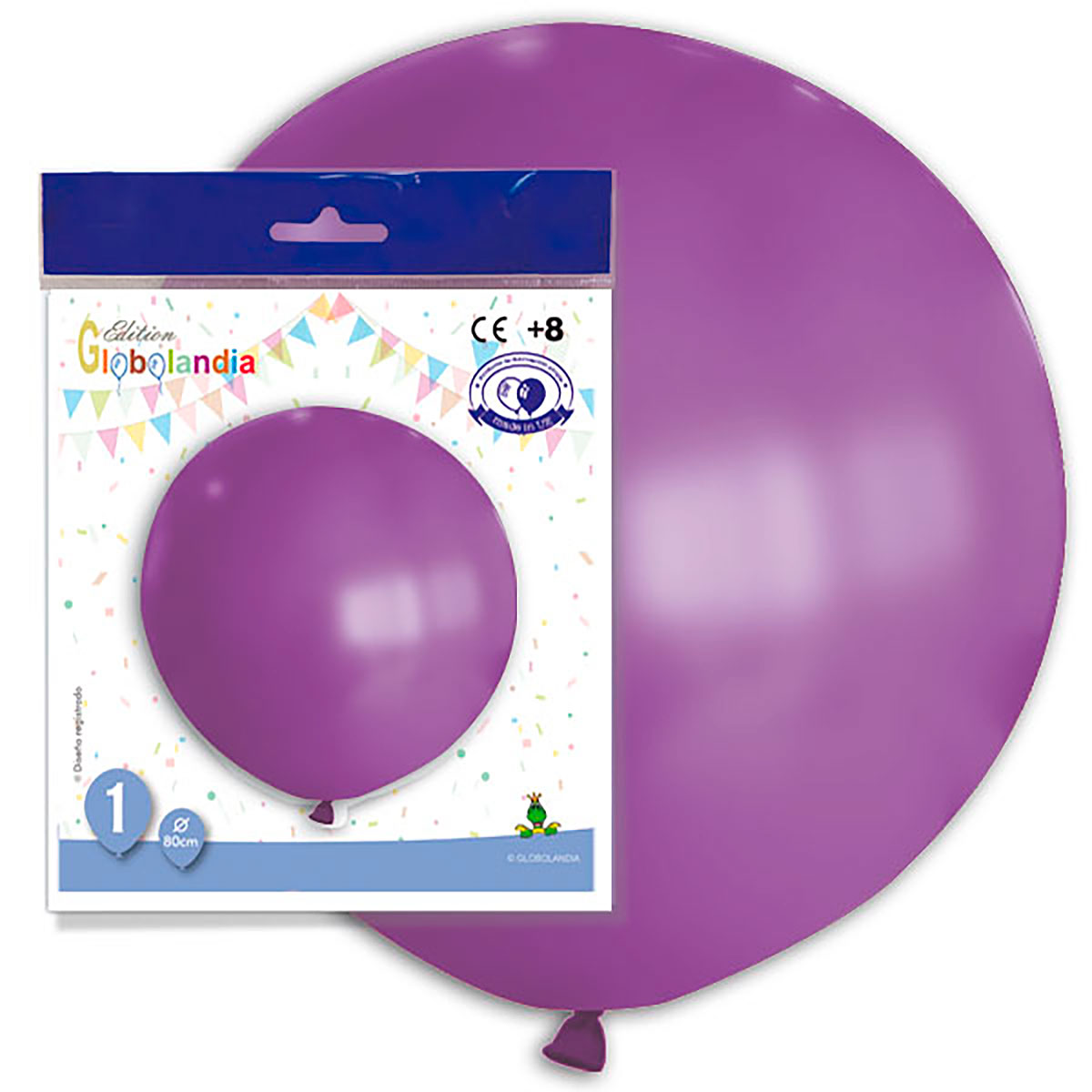Globo gigante liso lila 80 cm - Bolsa de 1 unidad