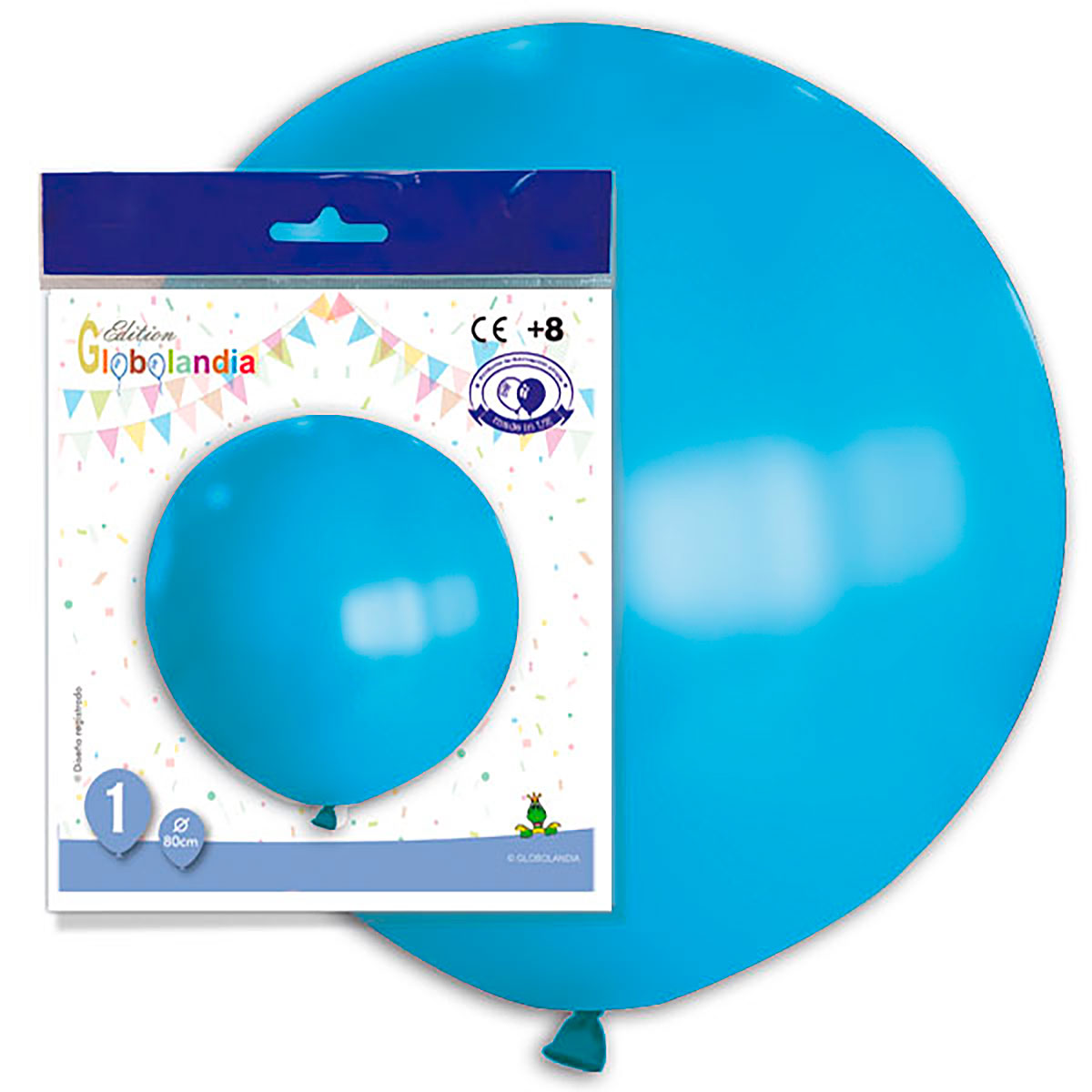 Giant Blue Plain Balloon 80 cm – Bag of 1