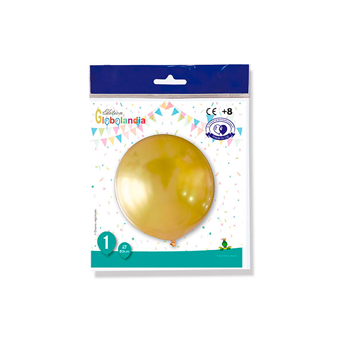 Globo gigante oro metalizado 80 cm