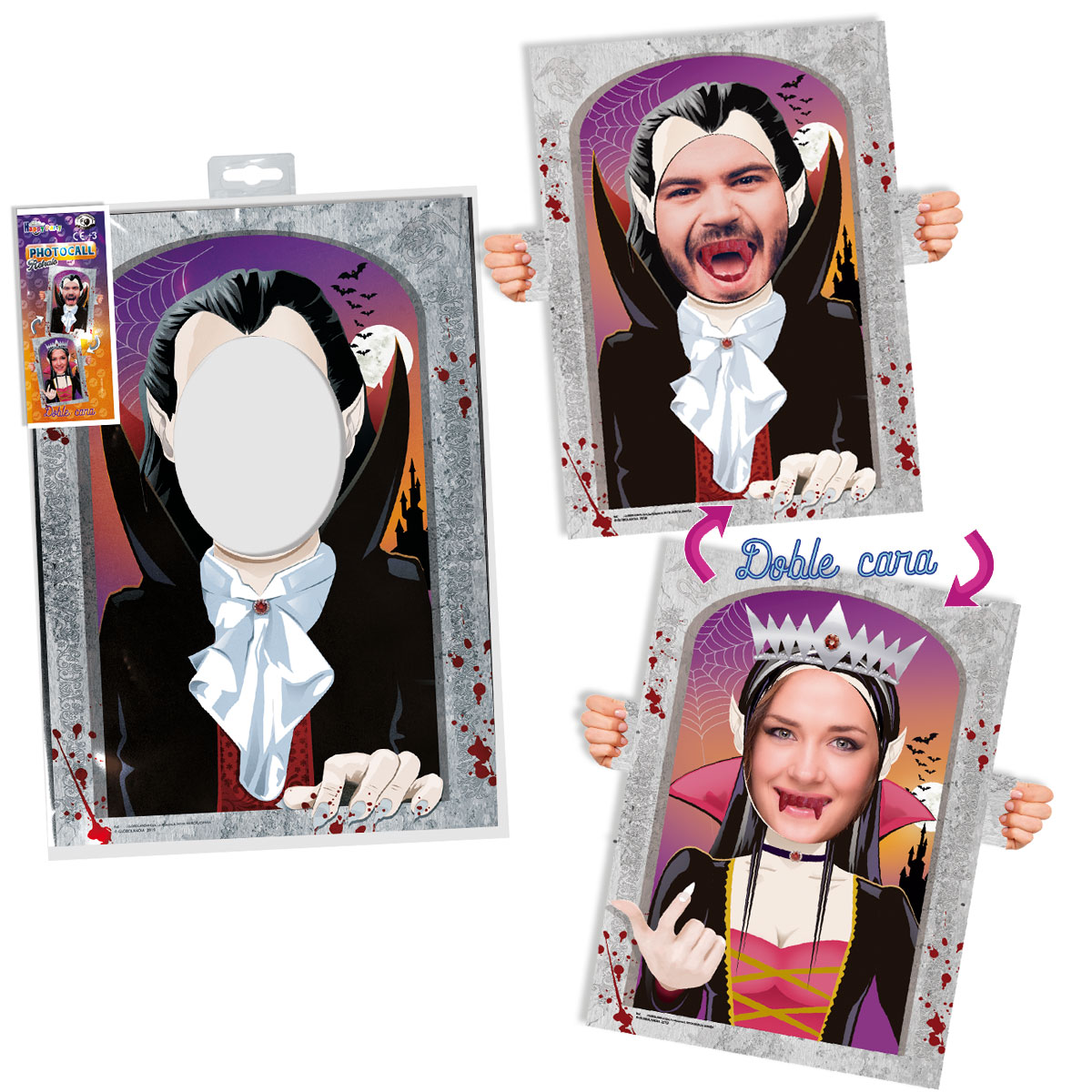 Photocall Retrato Vampiros Doble Cara