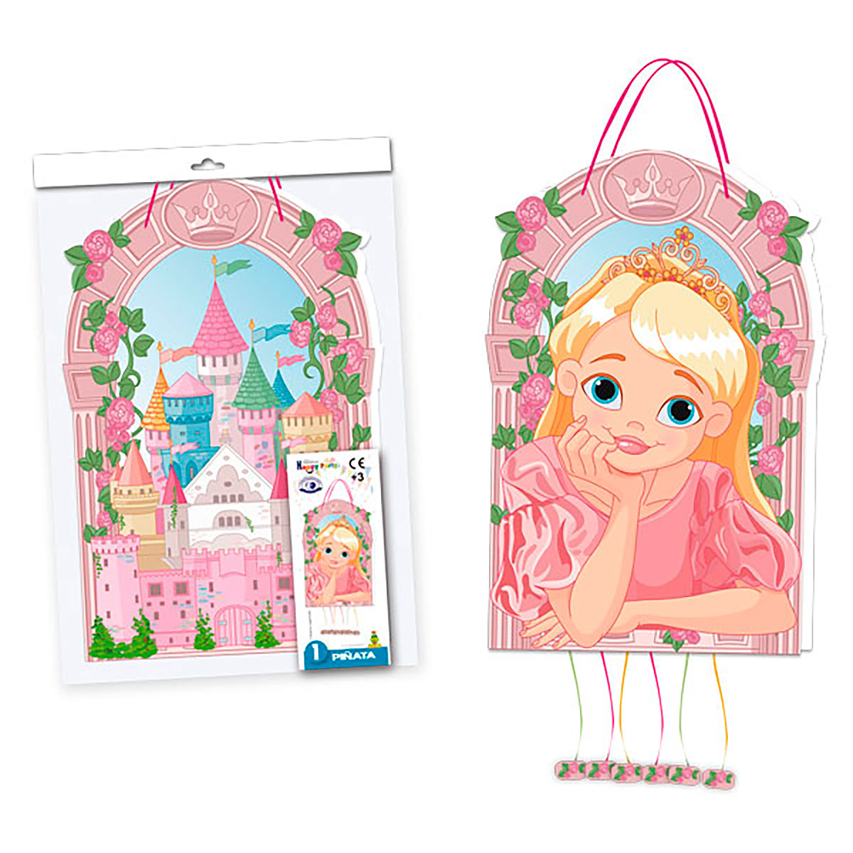 Piñata mediana Princesa y Castillo