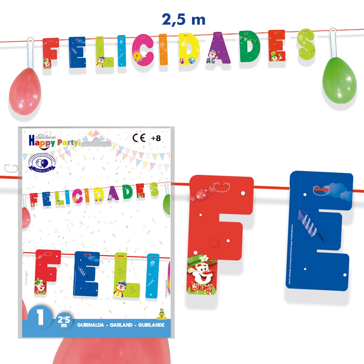 Guirnalda Felicidades con Globos
