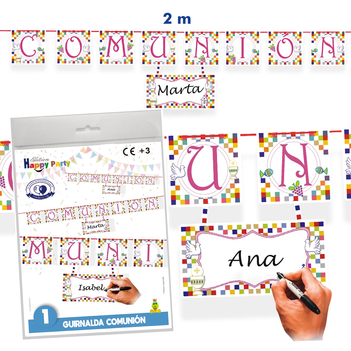 Guirnalda Comunión Niña Personalizable