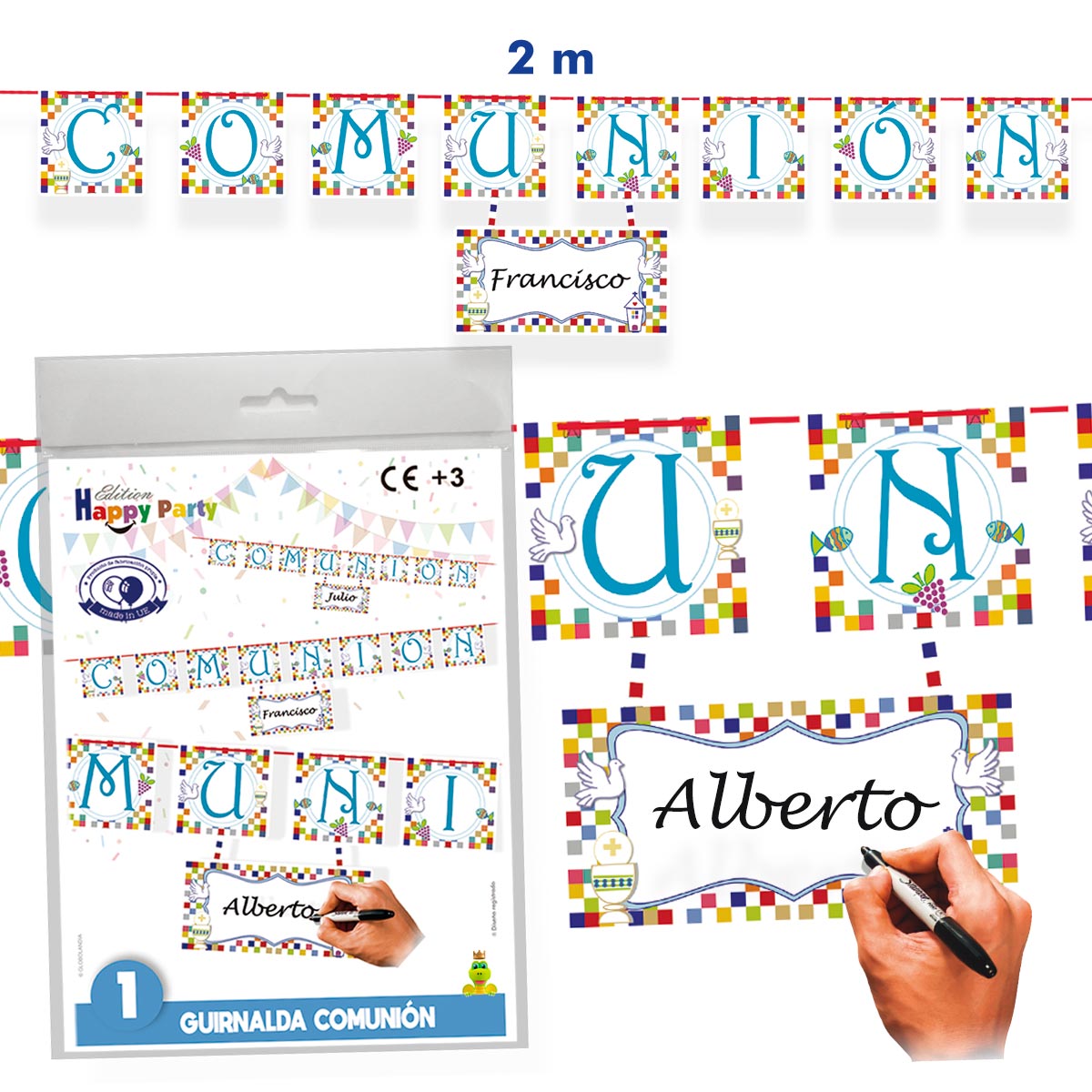 Guirnalda Comunión Niño Personalizable con Nombre
