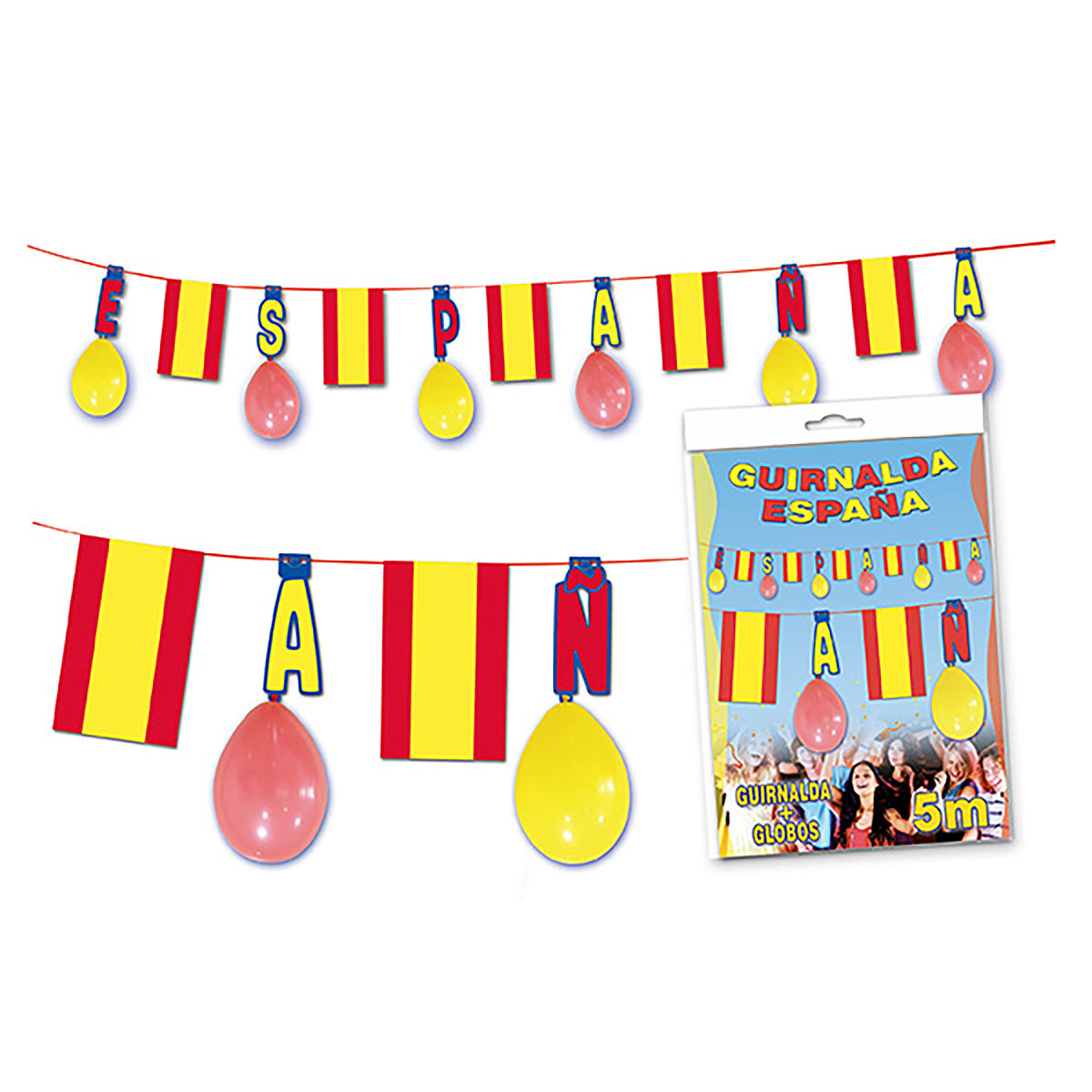 Guirnalda España con globos