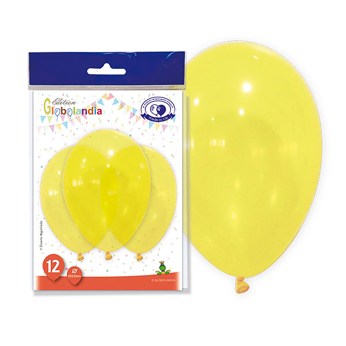 Globo Látex Cristal Amarillo 11 Pulgadas