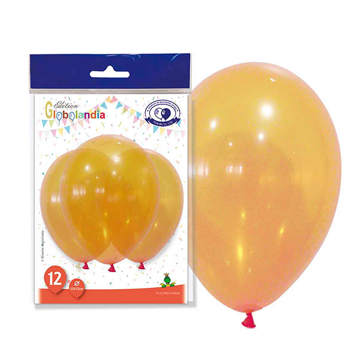 Globos Cristal Naranja 11 Pulgadas