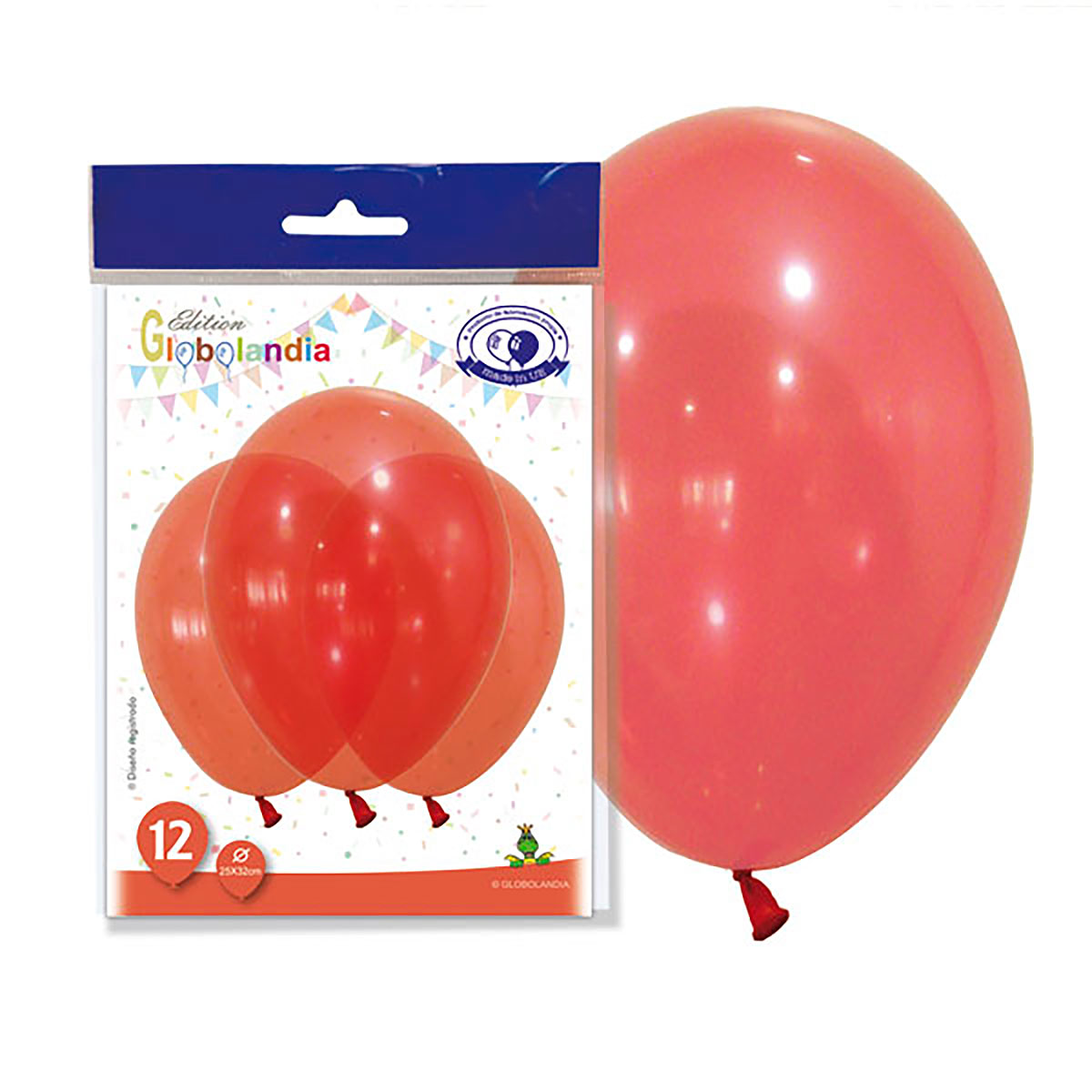 Globo Cristal Rojo 11 pulgadas